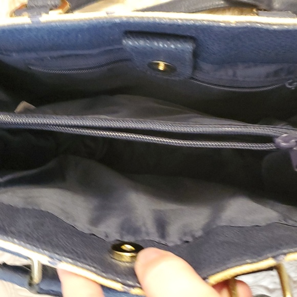 🌟 3 for $15 Deal! 🌟Blue dot tan handbag purse crossbody - Picture 6 of 7